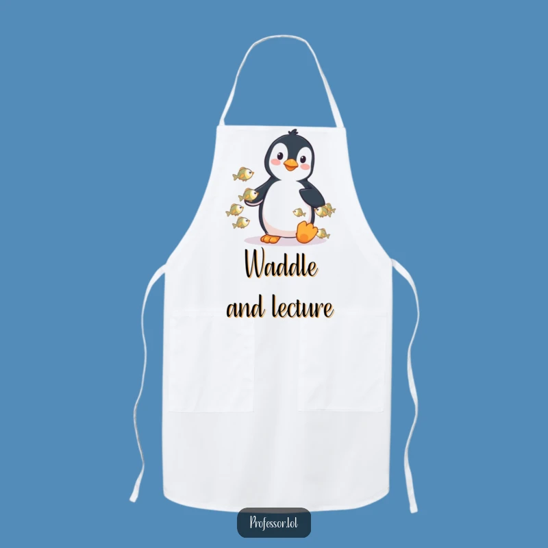 Funny Penguin Chef Apron: Hilarious Kitchen Wear for a Witty Funny Gift!