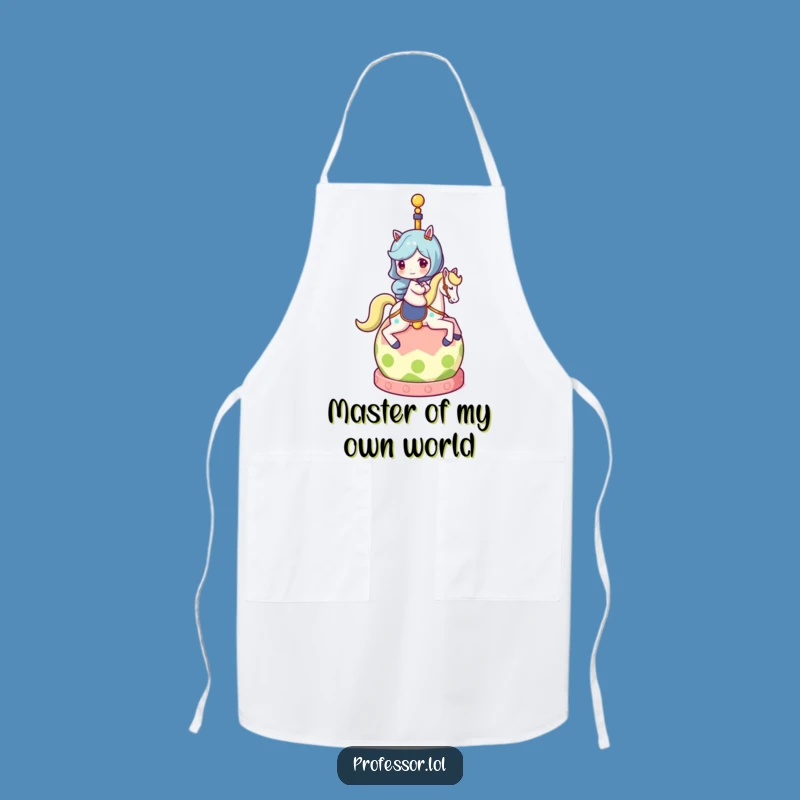 Funny Globe Rider Apron: Cook Up Fun with this Hilarious Kitchen Adventure Gear
