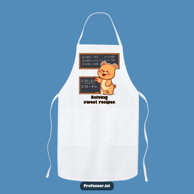 Funny Bear Math Apron: Cook Up Solutions with Joyful Flair!