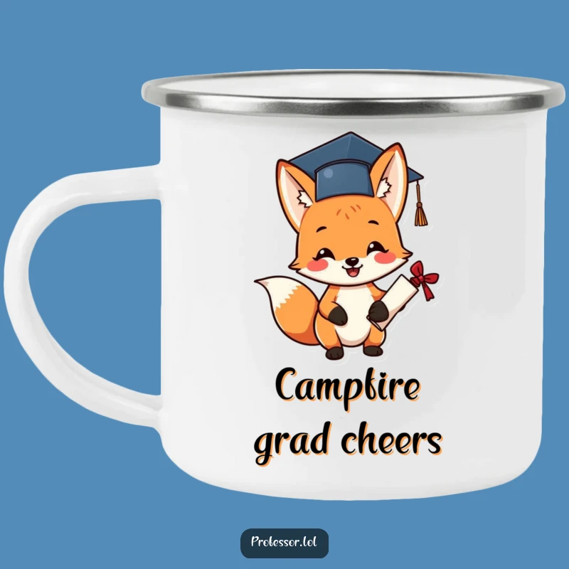 Funny Graduation Fox Camping Mug - Celebrate Adventures!