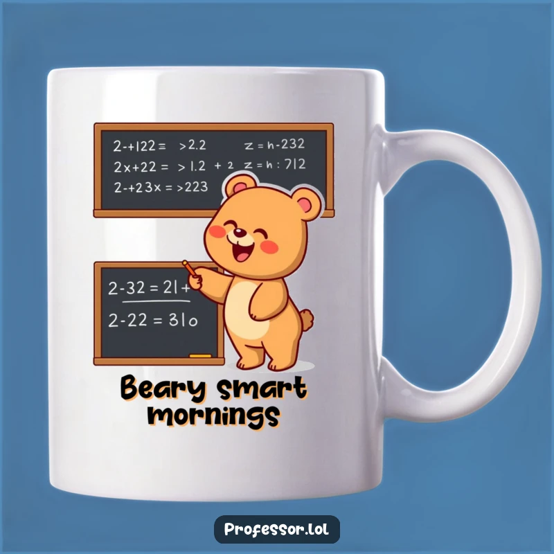 Funny Bear Math Mug: A Hilarious Gift for the Brainy and the Bold!