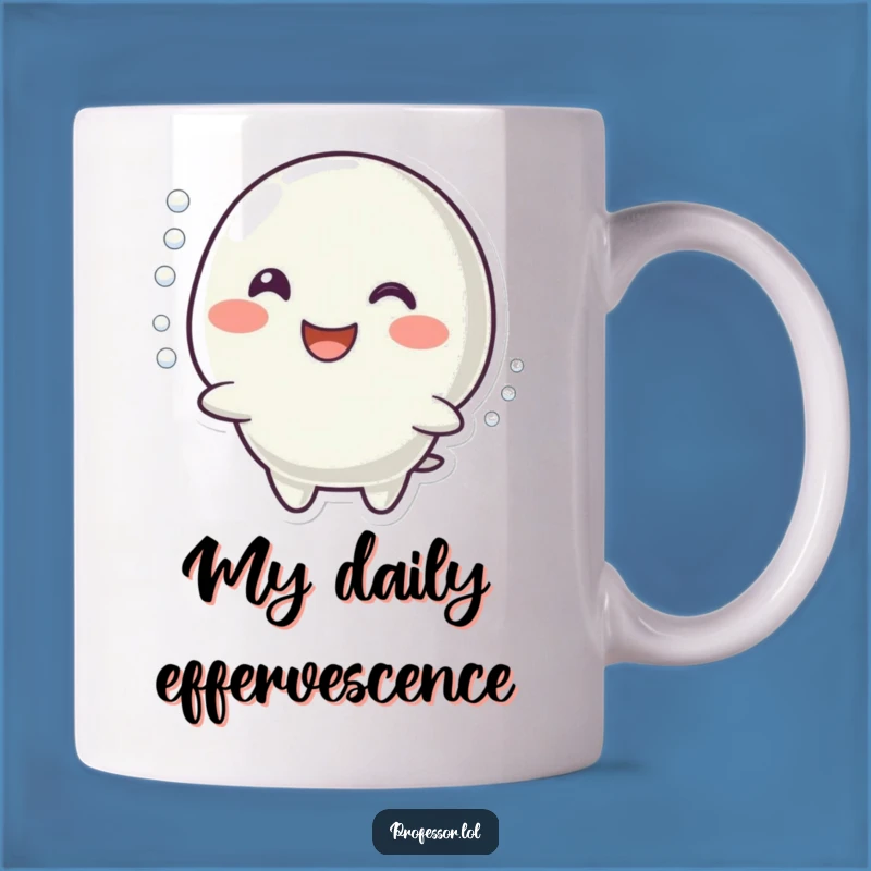 Funny Bubbling Reaction Mug: Happy Character Smile Gift