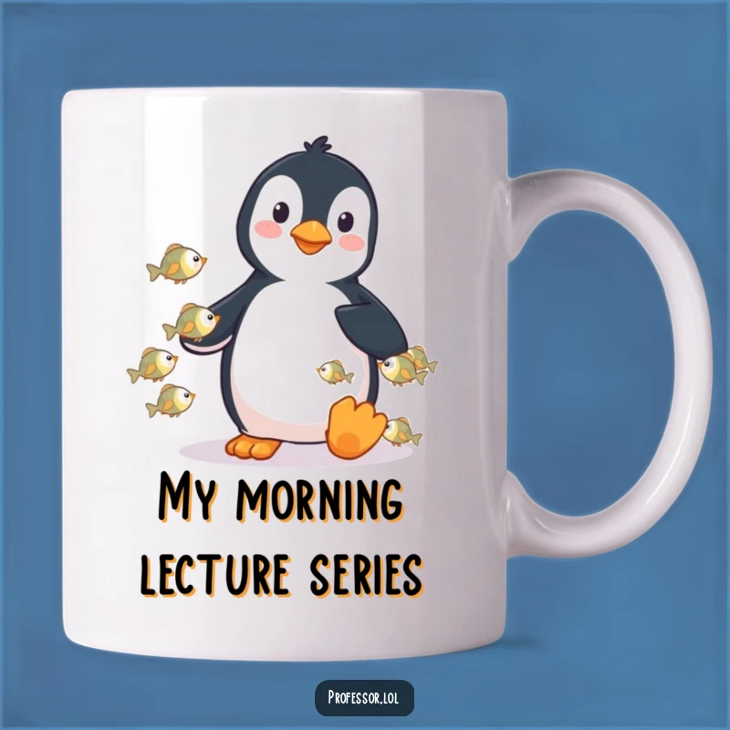 Funny Penguin Fish Lecture Mug: A Witty Educator's Perfect Hilarious Gift!