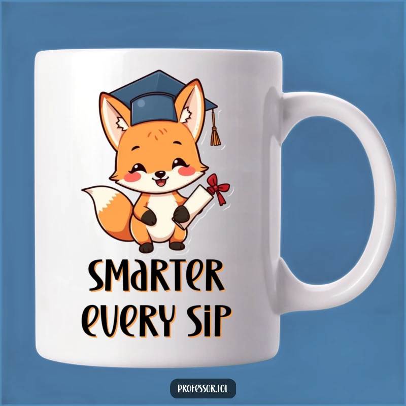 Funny Graduation Fox Mug - Celebrate Success with Humor!