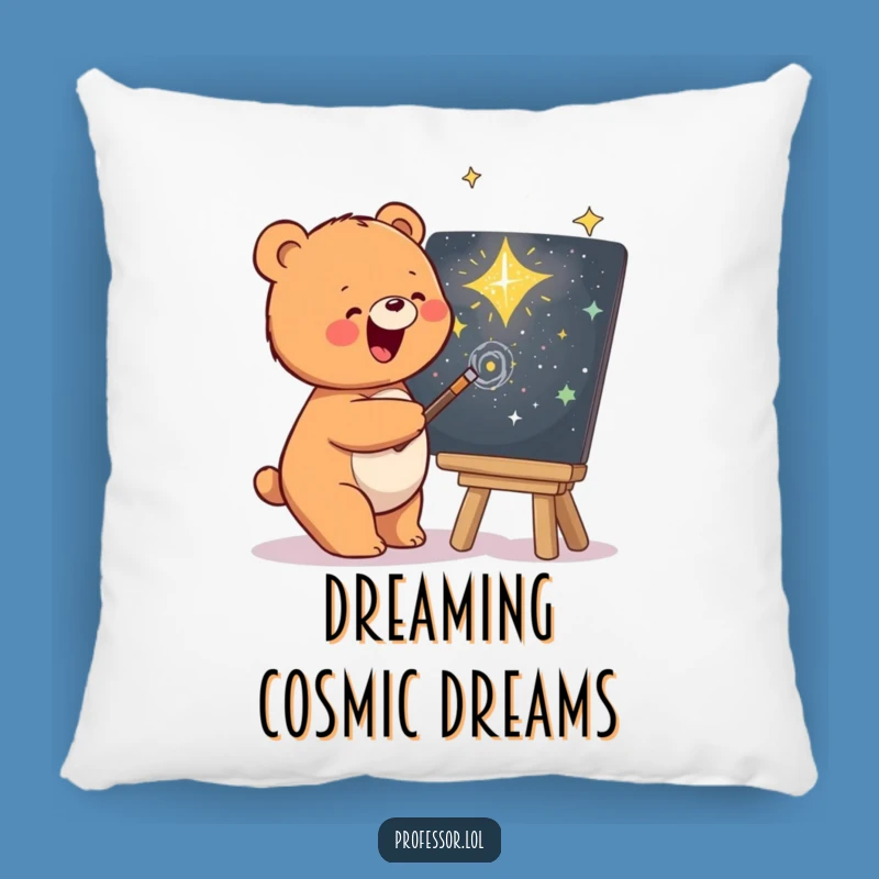 Cozy Funny Bear Galaxy Pillow: Comfort Meets Cosmic Creativity