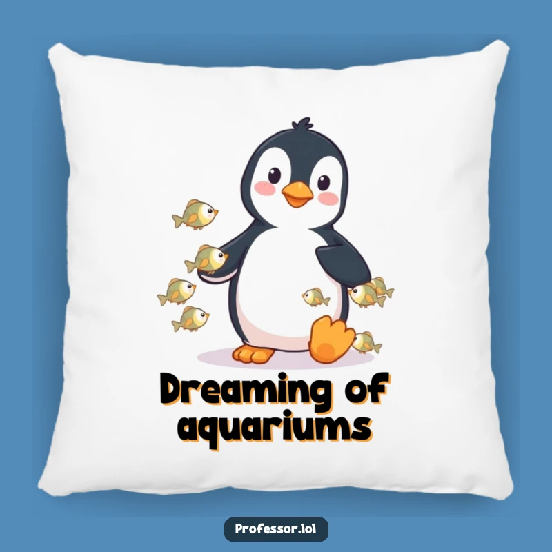 Funny Penguin Fish Pillow: Cute & Hilarious Decor for a Cozy Funny Gift!