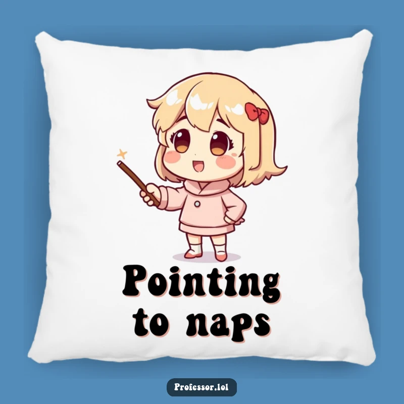Funny Pointer Stick Pillow: Cozy Enthusiastic Comfort Gift