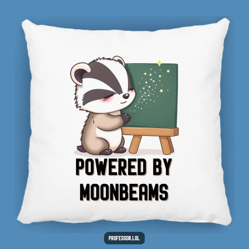 Funny Sleepy Badger Pillow: Snuggle Up with Dreamy Stardust Comfort