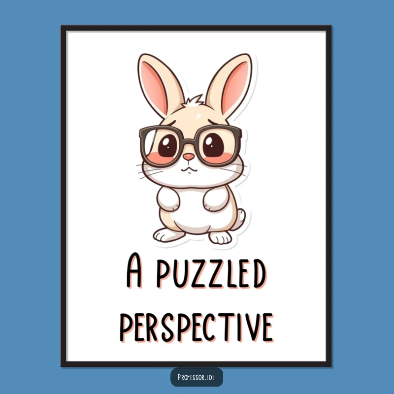 Funny Rabbit Spectacle Digital Art: Instant Whimsical Surprise