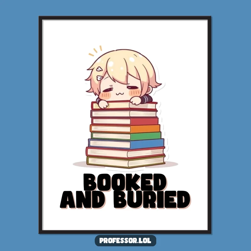 Funny Tripping Books Digital Art: Comical Decor Gift