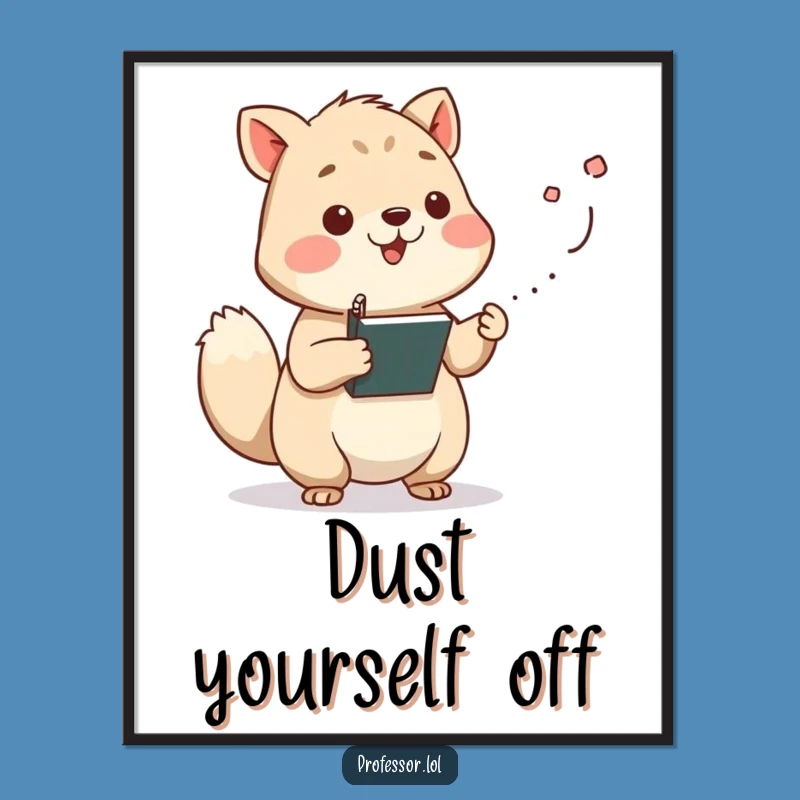 Funny Academic Art Print - Animal Chalk Dust Lecture Decor Gift