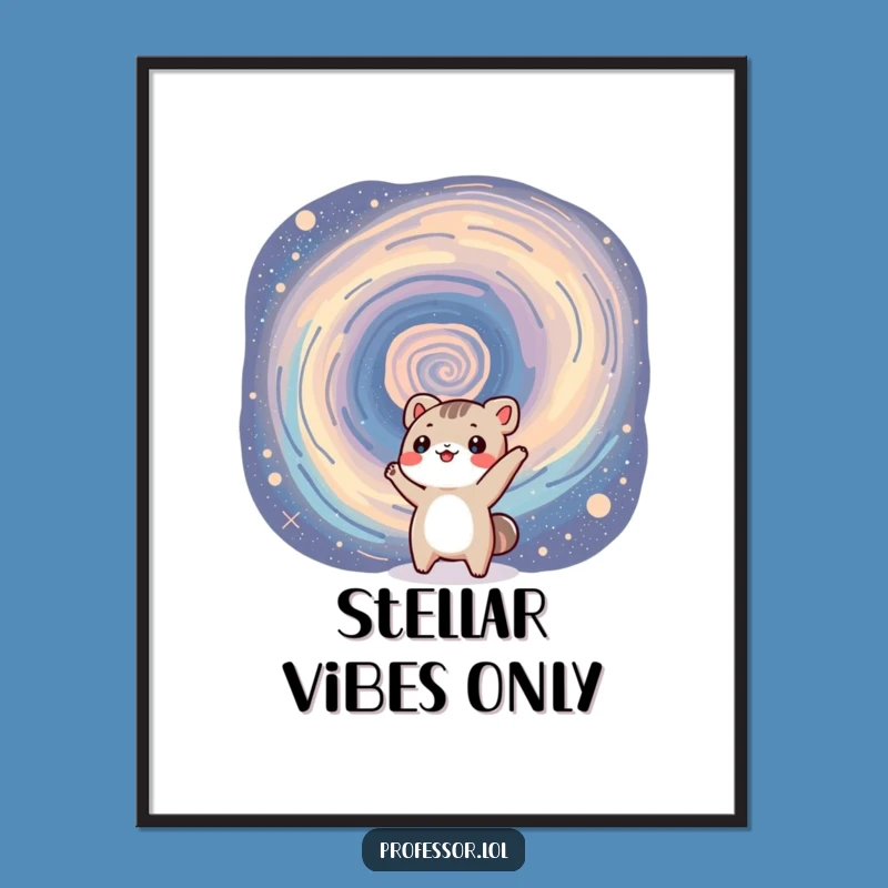 Funny Cosmic Animal Digital Art - Instant Download, Hilarious Space Decor