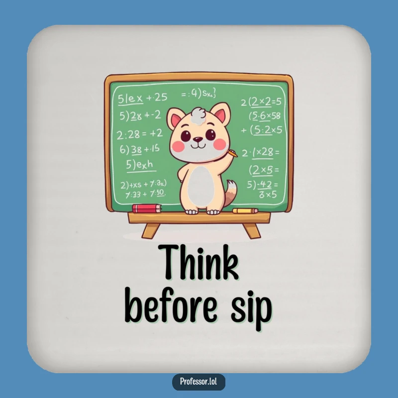 Funny Math Equation Coaster Set - Protect Surfaces with Brainy Humor