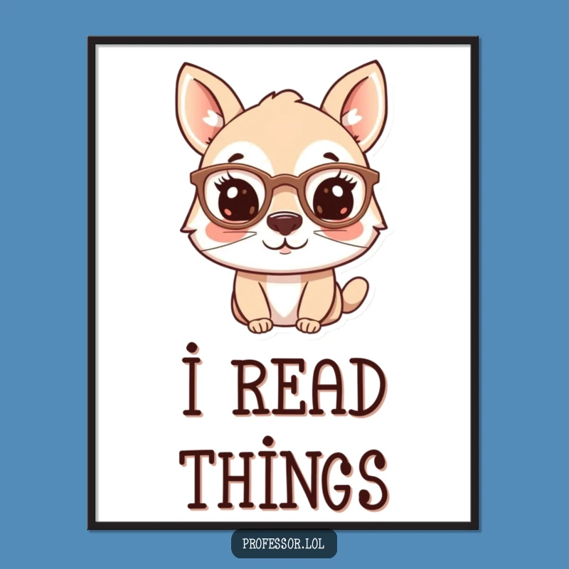 Funny Spectacled Animal Poster - Elegant Wall Art, Hilarious Gift