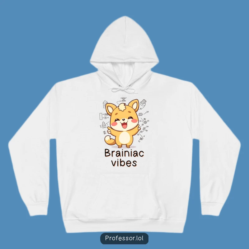 Cozy Genius Hoodie - Funny Kawaii Animal Pointing Diagram Gift