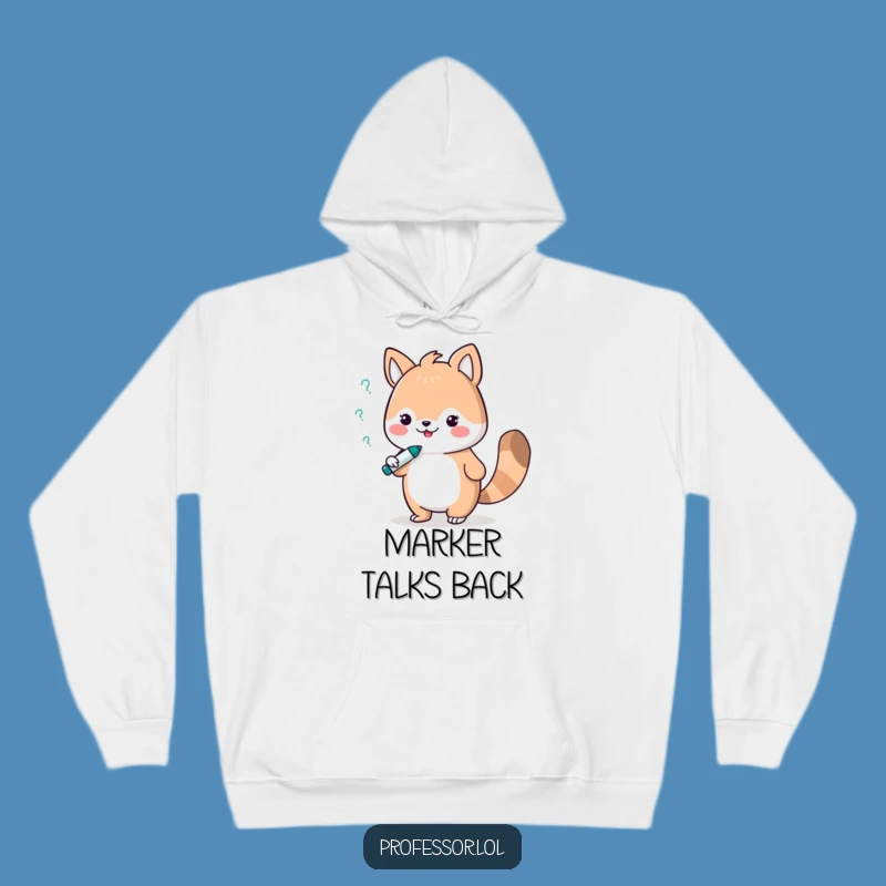 Cozy Funny Debate Animal Hoodie - Cute Marker Debater Apparel