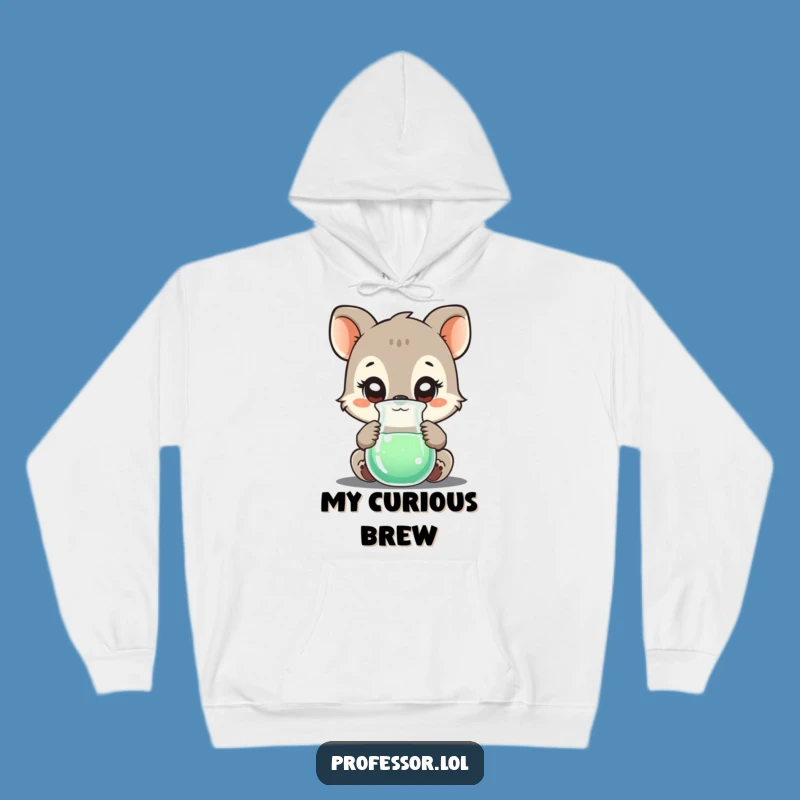 Funny Cozy Animal Science Hoodie: Bubbling Beaker Comfort Gift