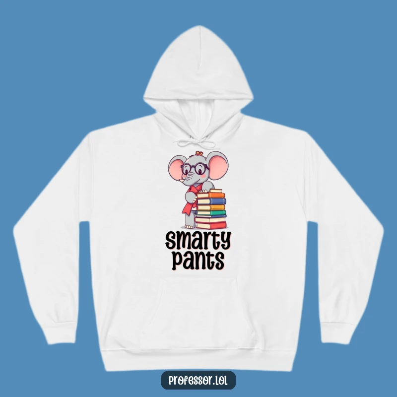 Cozy Funny Kawaii Elephant Professor Hoodie: A Hilarious Gift for Intellectual Comfort