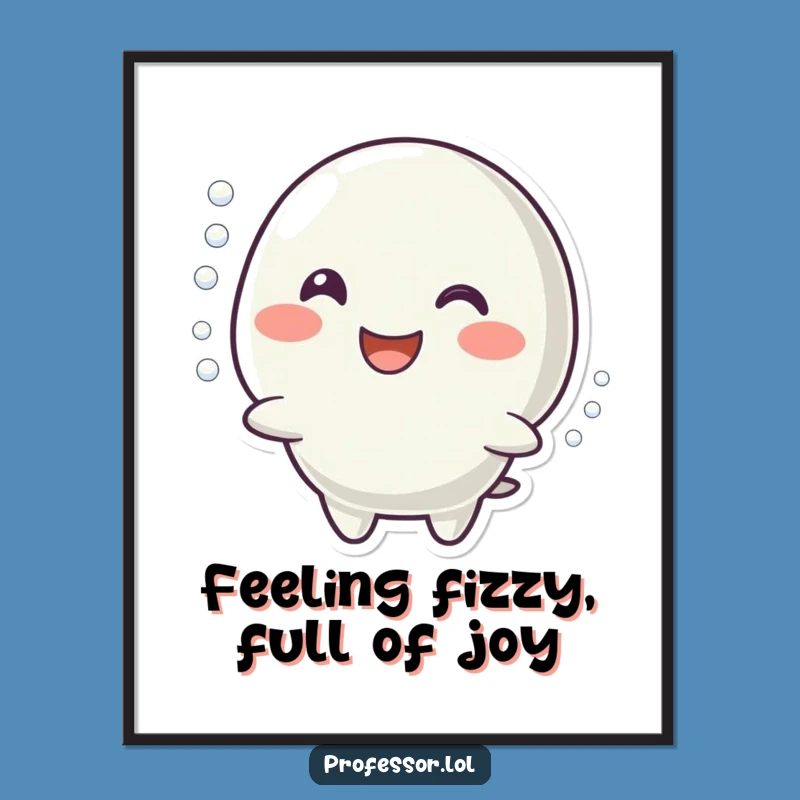 Free Printable Wall Art: Bubbling Reaction, Happy Character Downloadable Art