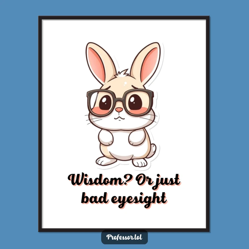 Free Printable Wall Art: Confused Rabbit Specs