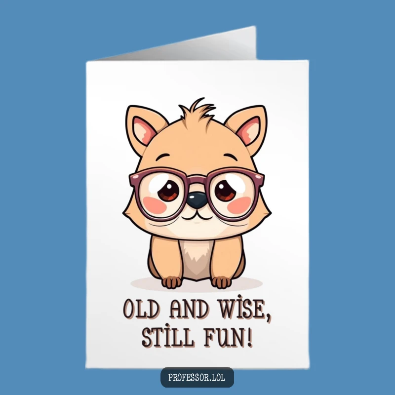Free Printable Funny Birthday Card: Smarty Animal Spectacles - Hilarious Downloadable Gift