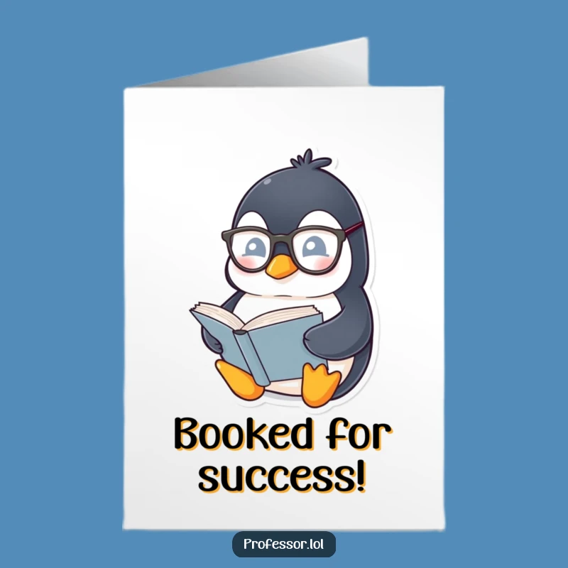 Free Printable Bookish Penguin Congrats Card: Hilarious Downloadable Gift!
