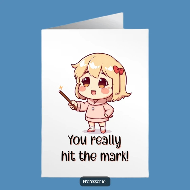 Free Printable Congrats Card: Enthusiastic Pointer, Funny Character Downloadable Gift