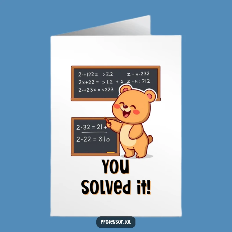 Free Printable Smart Bear Congrats Card: Hilarious Downloadable Gift!
