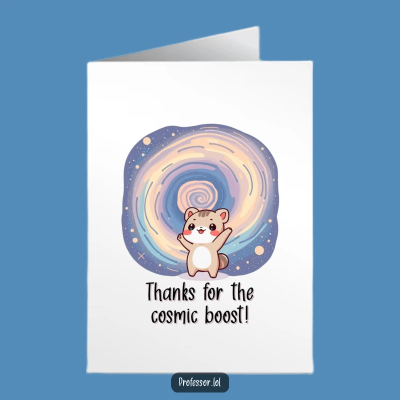 Free Printable Thank You Card: Animal Galaxy Gratitude Funny Downloadable Gift