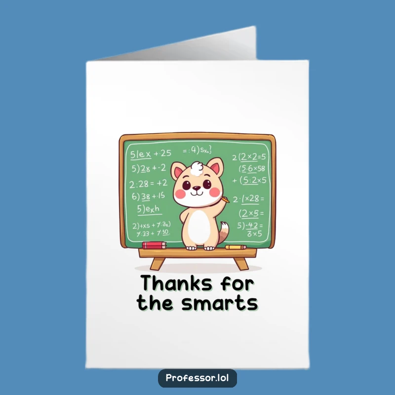 Free Printable Thank You Card: Equation Animal Gratitude Funny Downloadable Gift