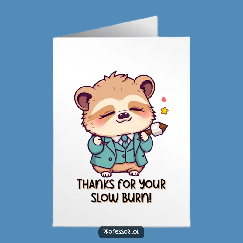Free Printable Kawaii Sloth Thank You Card: Funny Downloadable Gift for Patient Appreciation