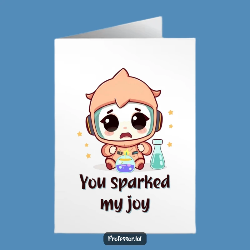 Free Printable Thank You Card: Science Spark Thanks Funny Downloadable Gift