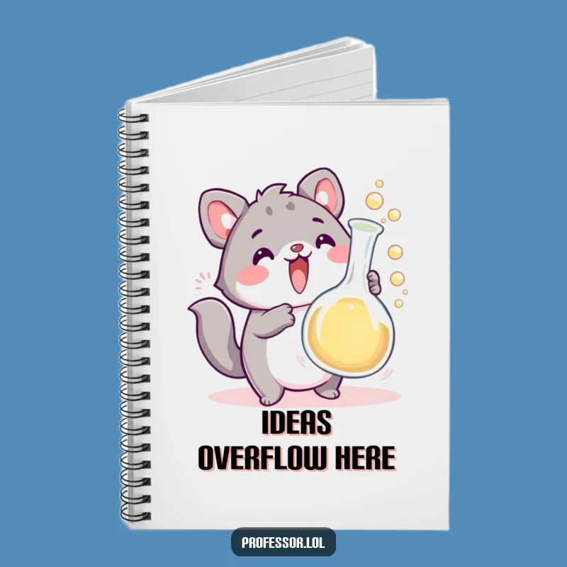 Funny Science Journal - Cute Animal Overflowing Beaker Notebook Gift