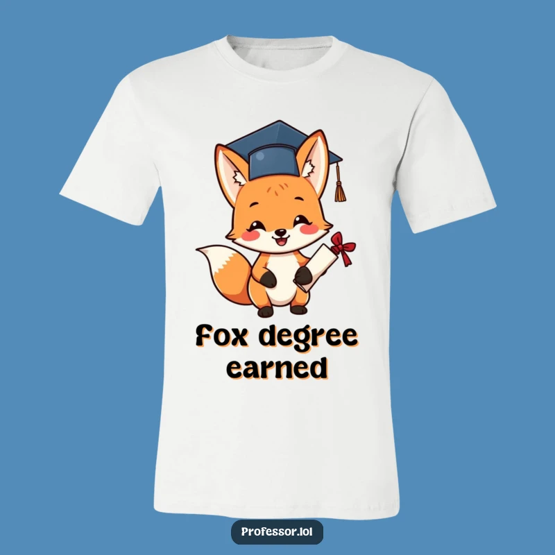 Funny Graduation Fox T-Shirt - Wear Your Achievement Proudly!