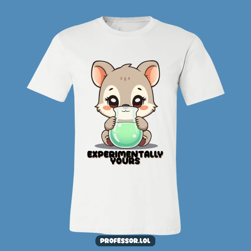Funny Curious Animal Tee: Bubbling Beaker Science Explorer Shirt Gift