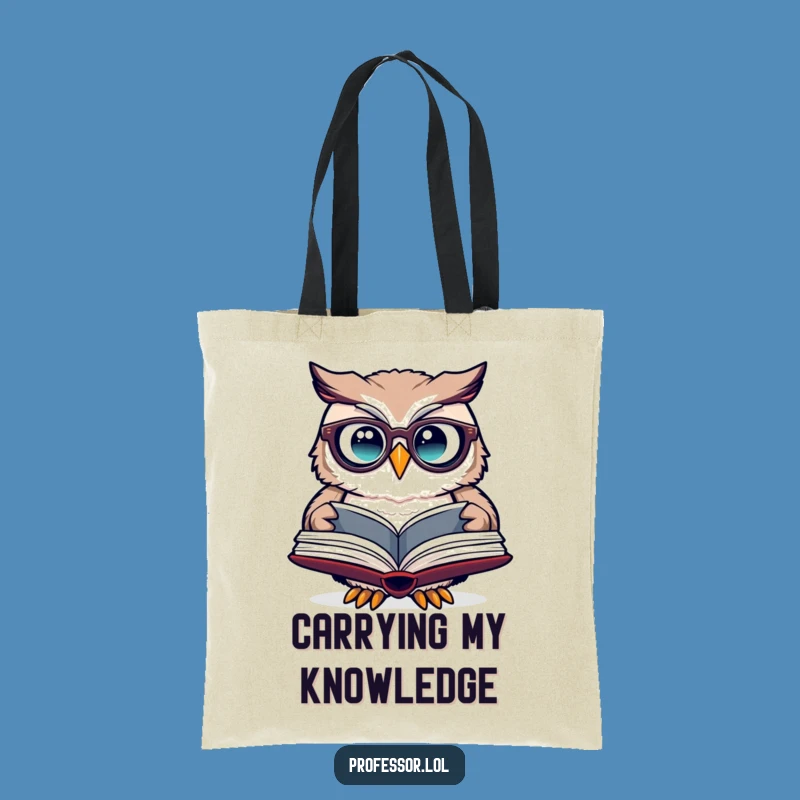 Funny Owl Spectacles Tote Bag - Carry Your Books in Style!