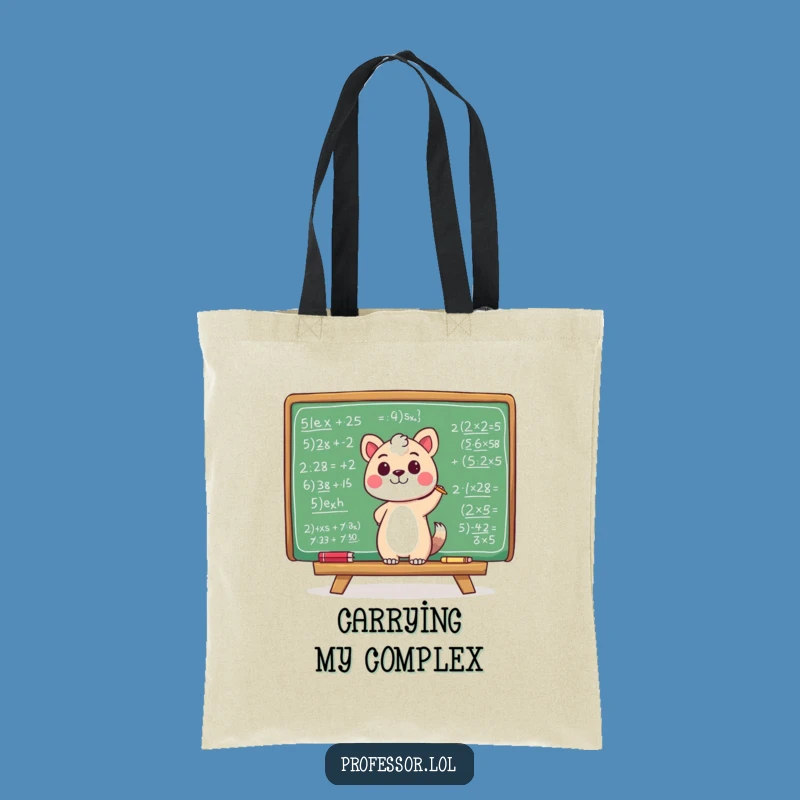 Funny Math Whiz Animal Tote Bag - Carry Your Calculations, Funny Gift