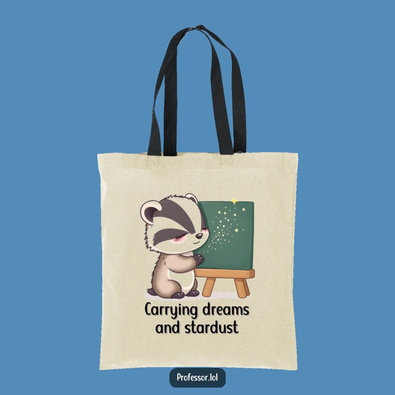 Funny Sleepy Badger Tote Bag: Carry Your Magic & Essentials with Humor